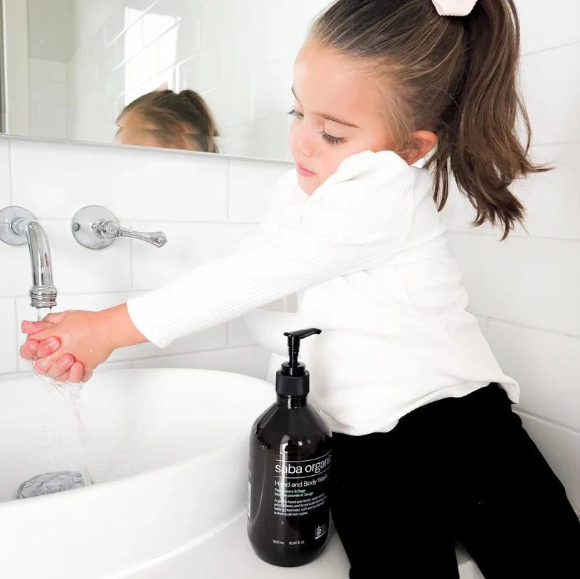 Saba Organics Hand & Body Wash Peppermint & Sage 500ml - Image 3