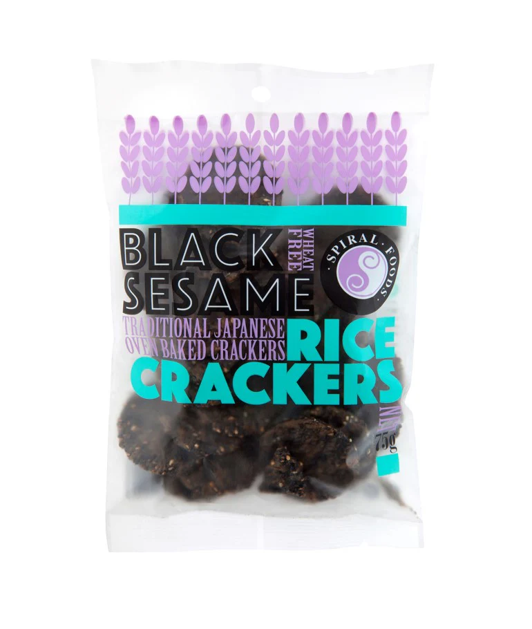 Spiral Foods Black Sesame Crackers 75g