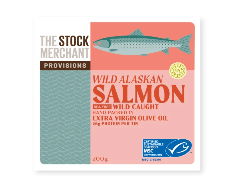 The Stock Merchant Wild Salmon MSC Extra Virgin Olive Oil 200g