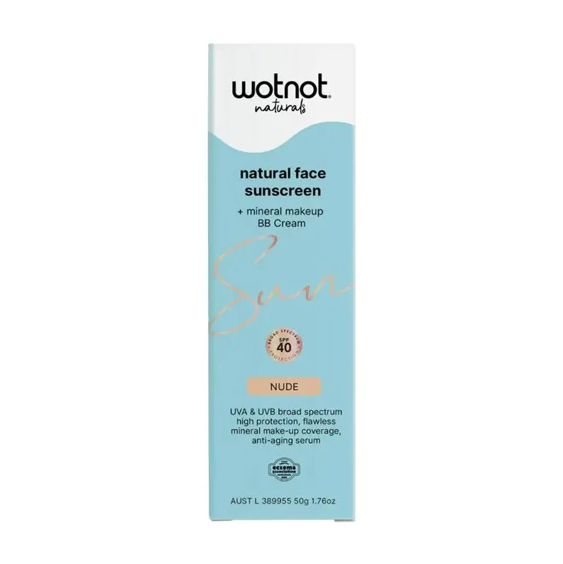 Wotnot Natural Face Sunscreen & BB Cream SPF40 50g